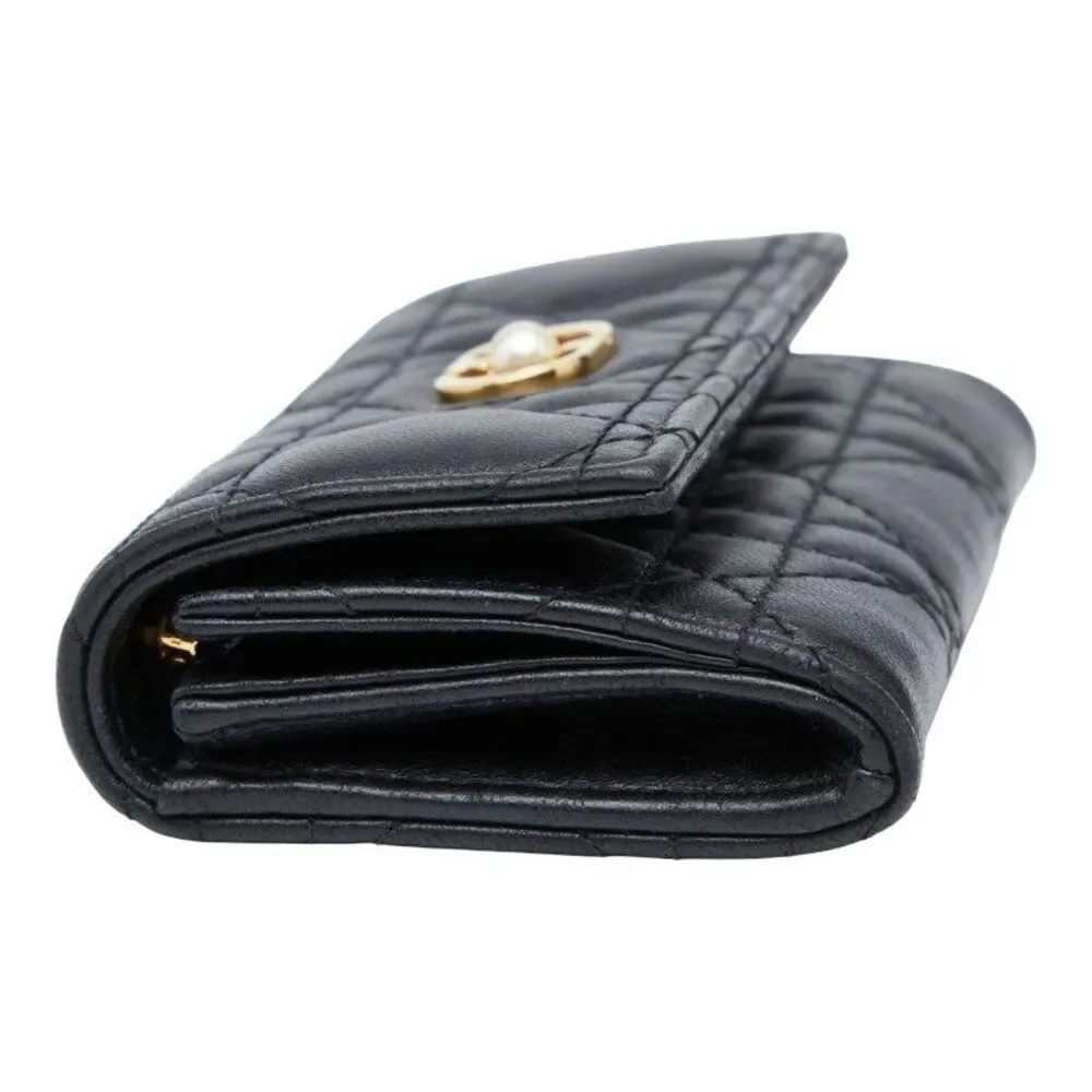 Dior Jolie Glycine Cannage Lambskin Wallet